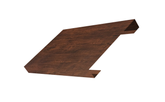 картинка Ламель лицевая 150 забора жалюзи Texas 0,45 Print-Double Premium с пленкой Cherry Wood Dark F Центр Кровли