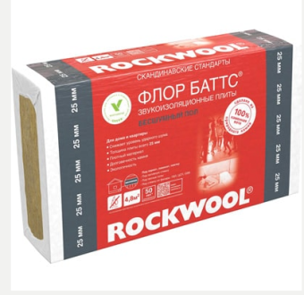 картинка Утеплитель RockWool Флoр Баттс И 1000х600х50 (2,40м2; 0,12м3) Центр Кровли