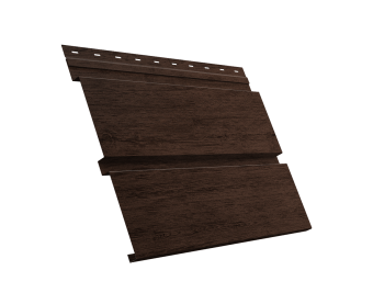 картинка Софит металлический Квадро Брус с перфорацией 0,45 Print-Double Premium с пленкой Antique Wood Центр Кровли
