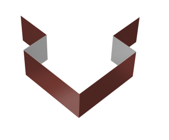 фото Угол внешний симметричный фибросайдинга 0,45 PE с пленкой RAL 3009 оксидно-красный (2м) Центр Кровли картинка Угол внешний симметричный фибросайдинга 0,45 PE с пленкой RAL 3009 оксидно-красный (2м) Центр Кровли