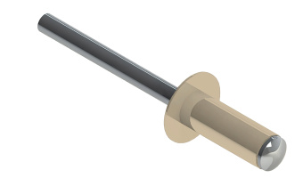 картинка Заклёпка вытяжная Daxmer 3,2х8,0 RAL 1015 (1000шт) нерж/нерж Центр Кровли