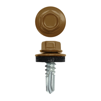 картинка Саморез по металлу 5,5х19 (250шт) сверло №3 RAL 1036 Центр Кровли