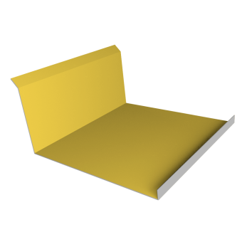 картинка Планка примыкания нижняя 20х122х260х15 0,45 PE с пленкой RAL 1018 цинково-желтый (2м) Центр Кровли