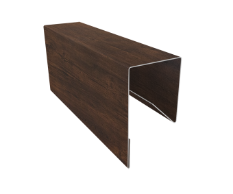 фото Планка П-образная заборная 17 0,45 Print-Double Premium Cherry Wood Dark F (2м) Центр Кровли картинка Планка П-образная заборная 17 0,45 Print-Double Premium Cherry Wood Dark F (2м) Центр Кровли