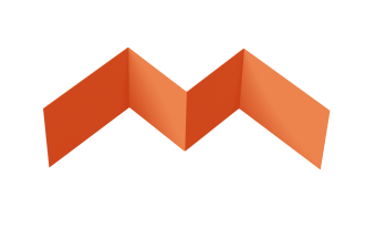 картинка Угол внутренний фибросайдинга 0,45 PE с пленкой RAL 2004 оранжевый (3м) Центр Кровли