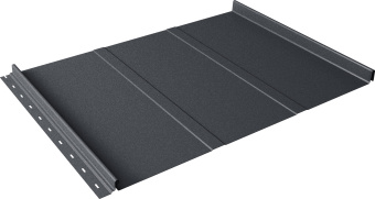 картинка Кликфальц Line Grand Line 0,45 Drap двухсторонний с пленкой на замках RAL 7024 мокрый асфальт Центр Кровли