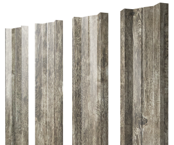 картинка Штакетник М-образный А с прямым резом 0,45 Print Elite Nordic Wood TwinColor Центр Кровли