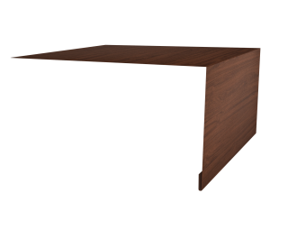 картинка Планка околооконная простая 250х75 0,45 Print Elite Choco Wood TwinColor (2м) Центр Кровли