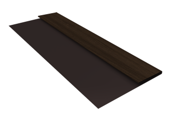 картинка Планка стартовая БХ new 0,45 Print Elite Coffee Wood TwinColor (2м) Центр Кровли