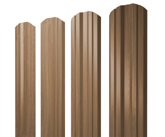 фото Штакетник Twin фигурный 0,45 Print Elite Honey Wood TwinColor Центр Кровли картинка Штакетник Twin фигурный 0,45 Print Elite Honey Wood TwinColor Центр Кровли
