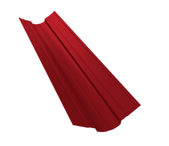 картинка Планка ендовы верхней фигурной 70x70 0,45 PE с пленкой RAL 3003 рубиново-красный (3м) Центр Кровли