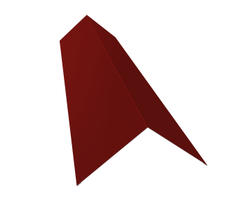 картинка Планка конька плоского 145х145 0,45 PE с пленкой RAL 3011 коричнево-красный (3м) Центр Кровли