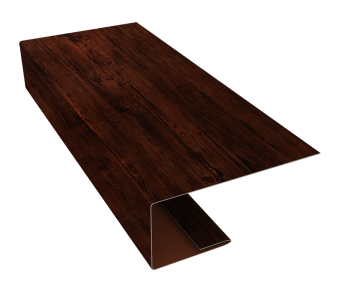 картинка J-Профиль 18мм 0,45 Print Elite Cherry Wood TwinColor (3м) Центр Кровли