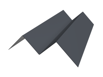 картинка Угол внутренний фибросайдинга Slim 0,5 PE с пленкой RAL 7024 мокрый асфальт (3м) Центр Кровли