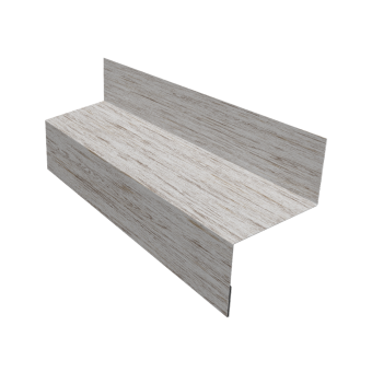 картинка Отлив межэтажный 45 0,45 Print Elite Snow Wood TwinColor (3м) Центр Кровли