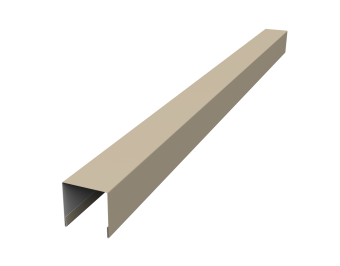 картинка Планка вертикальная лицевая для горизонтального монтажа штакетника 0,45 PE RAL 1015 светлая слоновая кость (2м) Центр Кровли