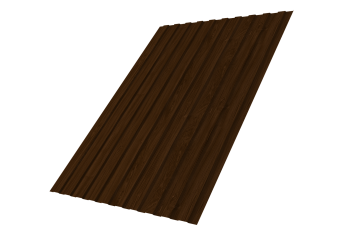 картинка Профнастил С8B v01 Grand Line 0,45 Print Elite Choco Wood TwinColor Центр Кровли