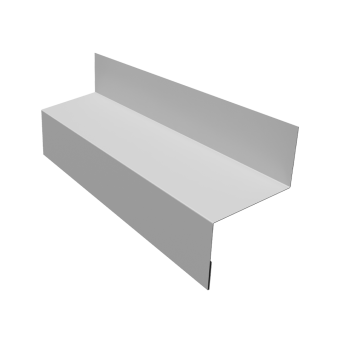 картинка Отлив межэтажный 45 0,5 Satin с пленкой RAL 9003 сигнальный белый (2м) Центр Кровли