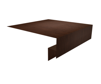 картинка Планка околооконная сложная 200х50х12 (j-фаска) 0,45 Print Elite Choco Wood TwinColor (2м) Центр Кровли