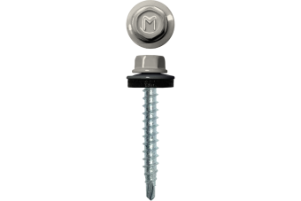 картинка Саморез кровельный Daxmer 4,8х29 (250шт) сверло №1 RAL 9010 Центр Кровли