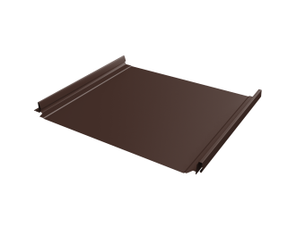 картинка Кликфальц Pro Grand Line 0,45 Drap TwinColor с пленкой на замках RAL 8017 шоколад Центр Кровли