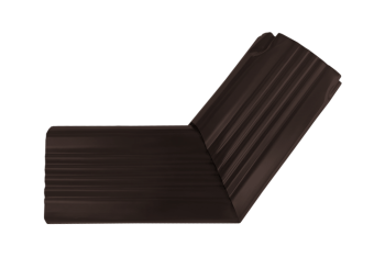 картинка Колено трубы гофрированное боковое правое Vortex Lite 76х102мм PE RR 32 темно-коричневый Центр Кровли