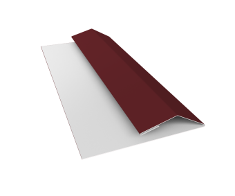 картинка Планка финишная БХ new 0,5 Satin с пленкой RAL 3005 красное вино (3м) Центр Кровли