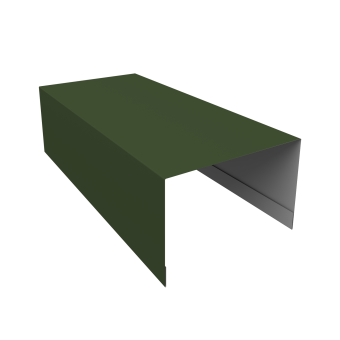 картинка Крышка для забора из сайдинга (Блок-хаус new) 0,5 Satin Matt TX RAL 6020 хромовая зелень (2,5м) Центр Кровли