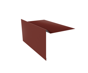 картинка Планка ветровая для мягкой кровли 100х20х70 0,45 PE с пленкой RAL 3009 оксидно-красный (3м) Центр Кровли