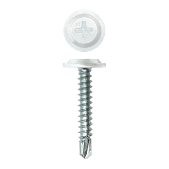 картинка Саморез ПШС Daxmer Pro 4,2х25 (500 шт) шлиц PH2 RAL 9003 Центр Кровли