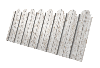 картинка Профнастил C10A фигурный 0,45 Print Elite Snow Wood TwinColor Центр Кровли