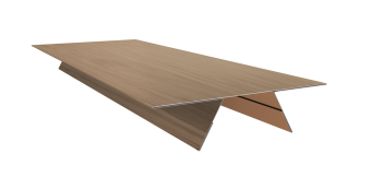 картинка Планка стыковочная составная верхняя 0,45 Print Elite Honey Wood TwinColor (3м) Центр Кровли