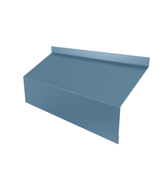 картинка Ламель забора жалюзи Milan/Milan new стартовая/финишная для калиток и ворот 0,45 Drap TX RAL 5024 пастельно-синий Центр Кровли