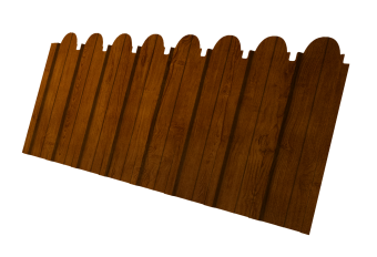картинка Профнастил C10A фигурный 0,45 Print Premium Golden Wood Intense FTC Центр Кровли