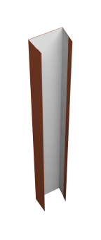 картинка Крепежная планка верхняя Texas 0,5 Satin Matt TX RAL 8004 терракота (3м) Центр Кровли