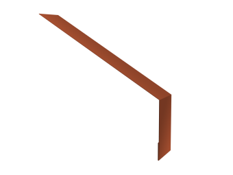 картинка Планка карнизная для мягкой кровли 135х50 0,45 Drap ST RAL 8004 терракота (2м) Центр Кровли