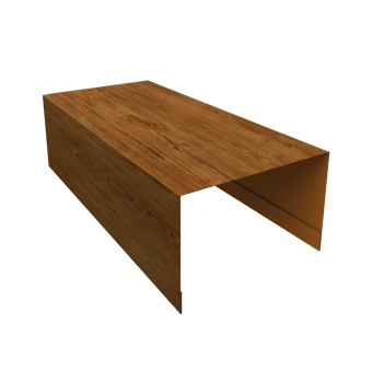 картинка Крышка для забора из сайдинга (Блок-хаус new) 0,45 Print Elite Golden Wood TwinColor (2,5м) Центр Кровли