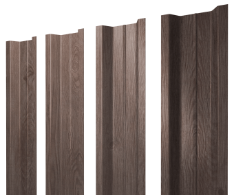 картинка Штакетник П-образный В с прямым резом 0,45 Print Elite White Wood TwinColor Центр Кровли