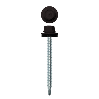 картинка Саморез кровельный Daxmer 4,8х50 (150шт) сверло №1 RAL 9005 Центр Кровли