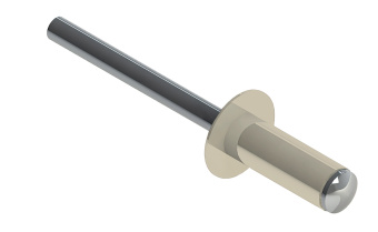 картинка Заклёпка вытяжная Daxmer 3,2х8,0 RAL 1013 (1000шт) нерж/нерж Центр Кровли