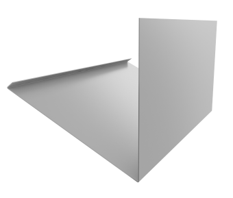 картинка Планка примыкание верхнее к трубе фальц 0,7 PE с пленкой RAL 9003 сигнальный белый (3м) Центр Кровли