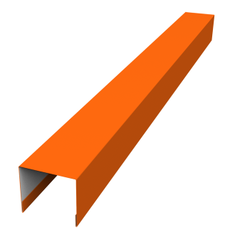 картинка Стойка боковая крепежная для забора жалюзи Palermo 0,45 PE RAL 2004 оранжевый (1,8м) Центр Кровли