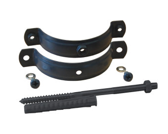 картинка Хомут трубы на кирпич GL PU 90 мм RAL 7024 шпилька окрашенная Центр Кровли