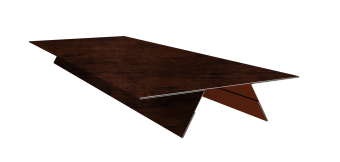 картинка Планка стыковочная составная верхняя 0,45 Print Elite Cherry Wood TwinColor (2м) Центр Кровли