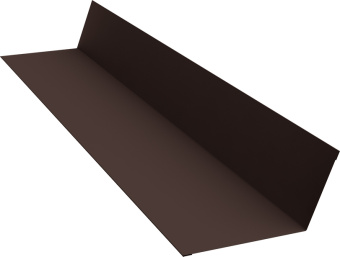 картинка Планка примыкания 90х140 Grand Line 0,5 PurPro матовый RAL 8017 шоколад (3м) Центр Кровли
