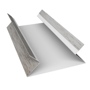 картинка Планка угла внутреннего составная верхняя Экобрус Grand Line 0,45 Принт Элит Снежное дерево TwinColor (2м) Центр Кровли