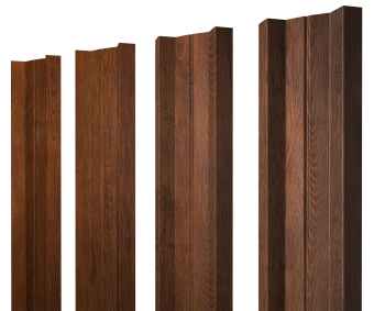 картинка Штакетник М-образный А с прямым резом 0,45 Print Premium Golden Wood Fresh TwinColor Центр Кровли