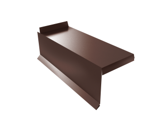 картинка Планка торцевая сегментная Квадро профи Grand Line Левая 0,45 Drap ТХ RAL 8017 шоколад Центр Кровли