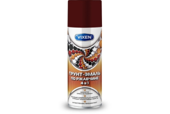 картинка Грунт-эмаль по ржавчине VIXEN 4в1 винно-красный (RAL 3005) аэрозоль 520мл (VX-513005) Центр Кровли