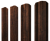 Штакетник М-образный А фигурный 0,45 Print-Double Premium Cherry Wood Dark F Центр Кровли
